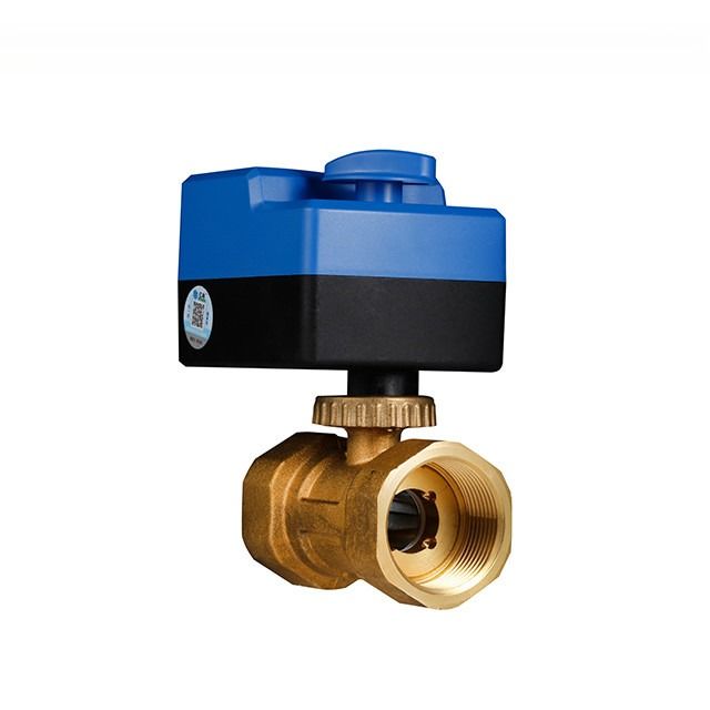 220V Consumo di energia Valvola in ottone a due vie per condizionamento d'aria Valvola a sfera motorizzata in PVC