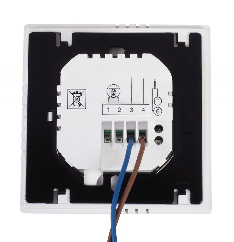 86mm*86mm*16mm EU Standard Touch Screen LCD WiFi Mobile Control Room Termostato per HVAC