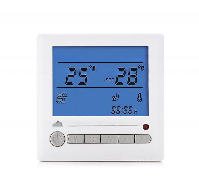 Termostato digitale di riscaldamento a pavimento con sensore esterno e gamma di temperatura da 5 a 35 °C